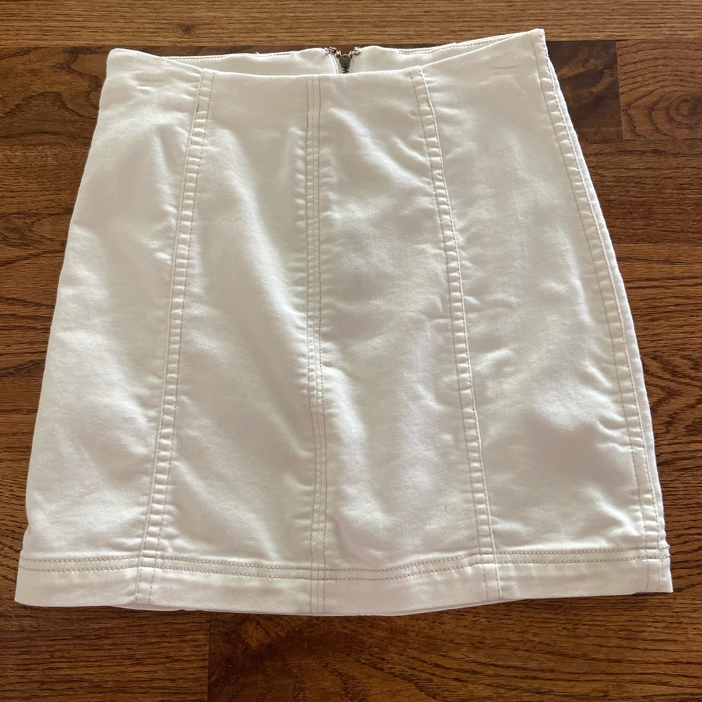 Free People white mini skirt
